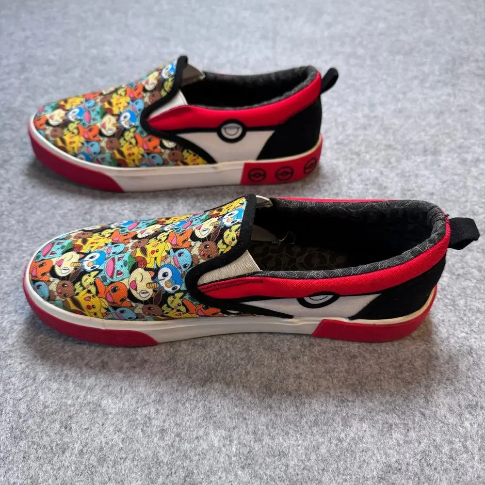 Ground Up Pokemon Slip On Shoes Youth Size 6 Pikachu Canvas Multicolor